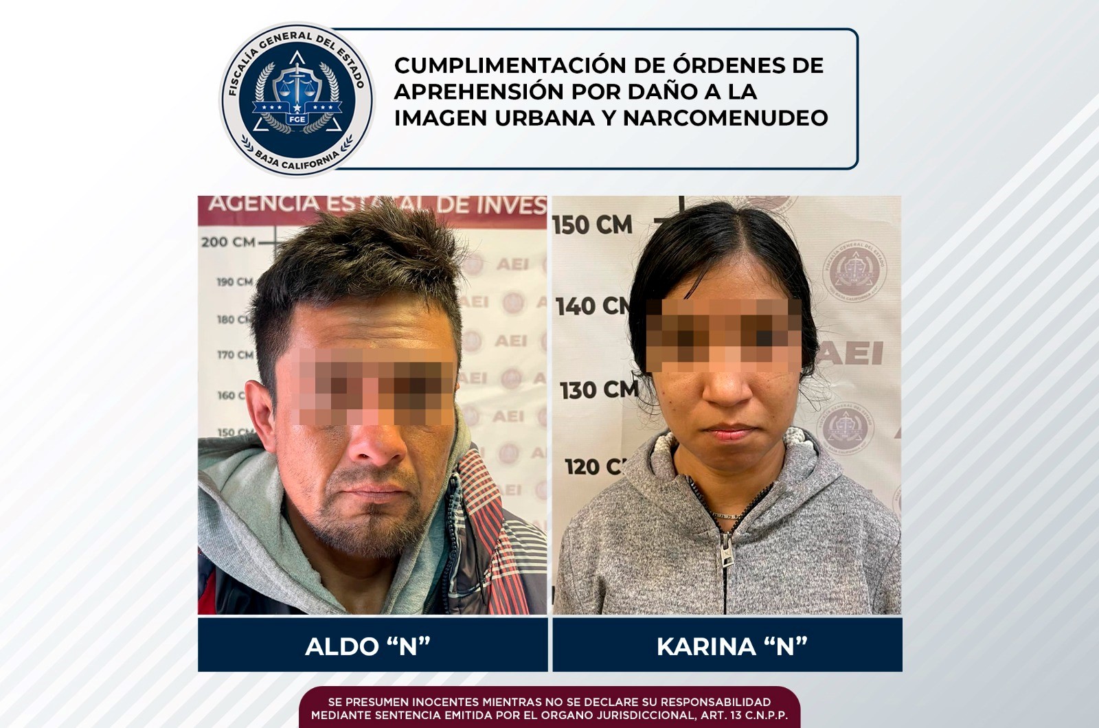 Cumplimenta FGE mandamientos judiciales por daño a la imagen urbana y